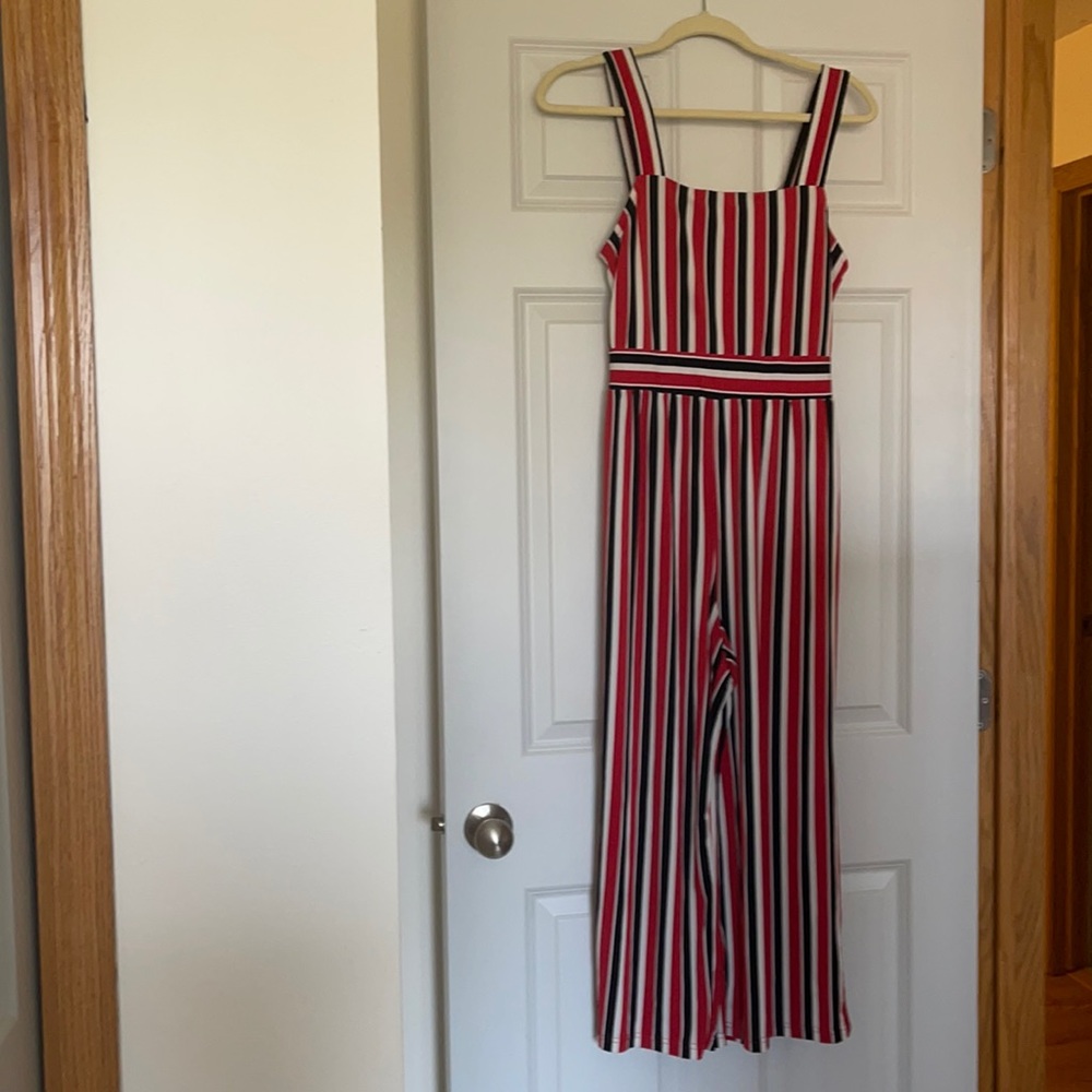 Express stripped Red, Black and White Romper
